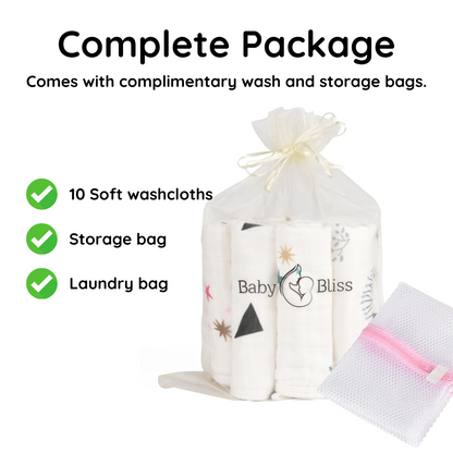 Muslin Washcloths (10-Pack)